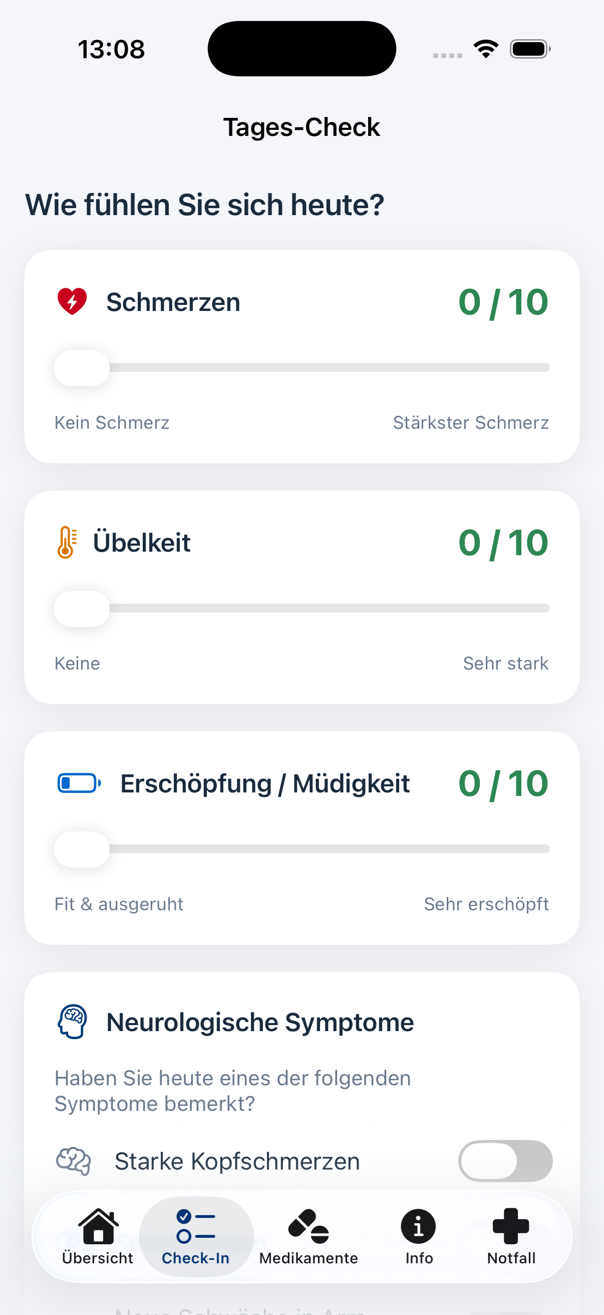 ERAS-App – Tages-Check